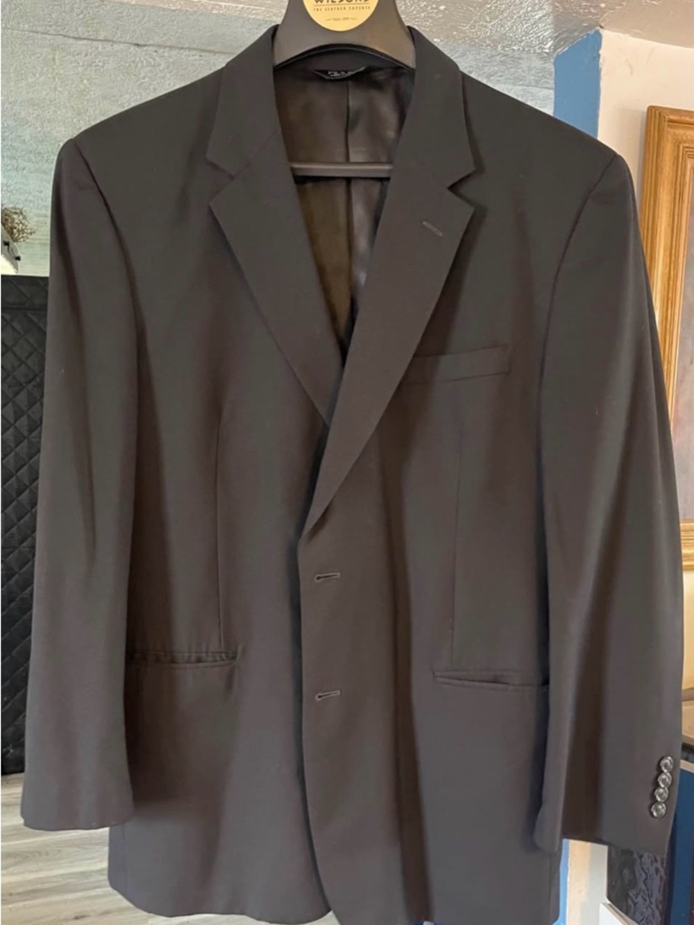 Calvin Klein Men's Black Two-Button Suit Jacket